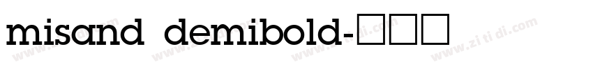 misand demibold字体转换